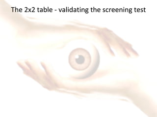 SCREENING.pdf Community Optometry eye ca | PDF