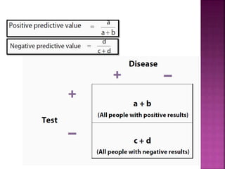 Screening and diagnostic tests | PPTX