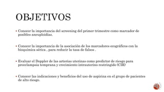 Analisis screening primer trimestre clearance