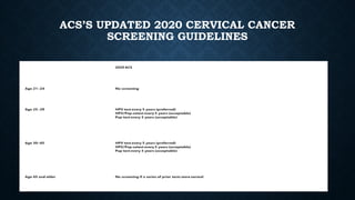 Screening, early diagnosis and prevention of cervical cancer | PPTX