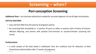 Genetic Testing in Neonates and Children - Screening for chromosomal ...