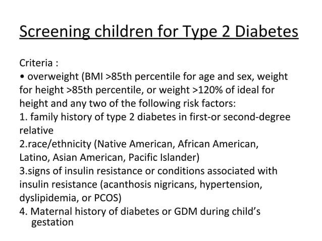 Screening for Type 2 Diabetes Mellitus | PPT | Endocrine and Metabolic ...