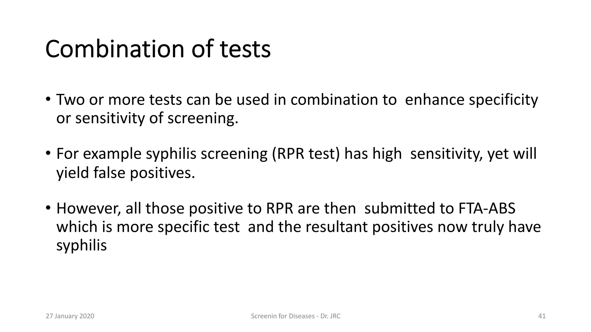 Screening for diseases | PDF