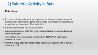 Screening models diuretics and analgesics