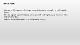 Screening models diuretics and analgesics