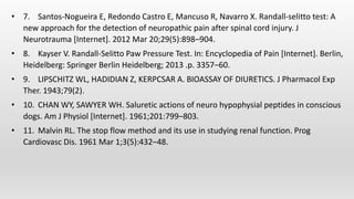 Screening models diuretics and analgesics