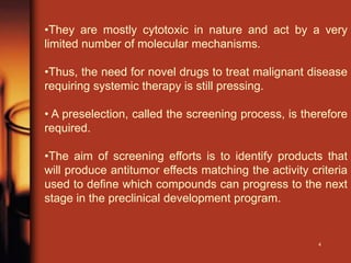 Screening of anticancer drugs | PPTX