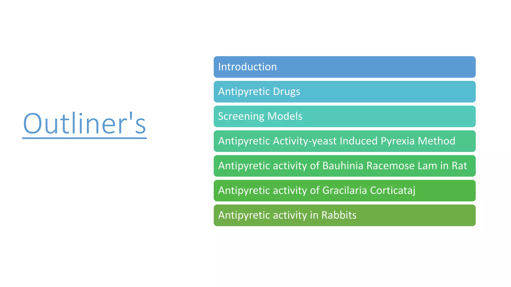 Screening of antipyretic drugs | PPTX