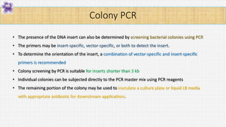 Screening of genomic library and expressed genes | PPTX
