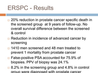 Screening for carcinoma prostate | PPTX