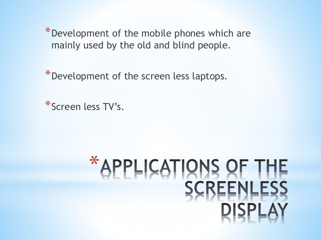 Screenless displays ppt