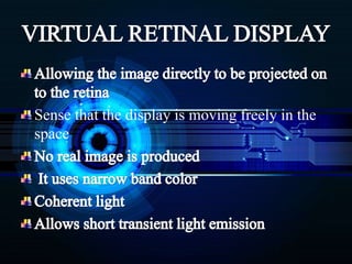 Screenless display technology ppt | PPTX