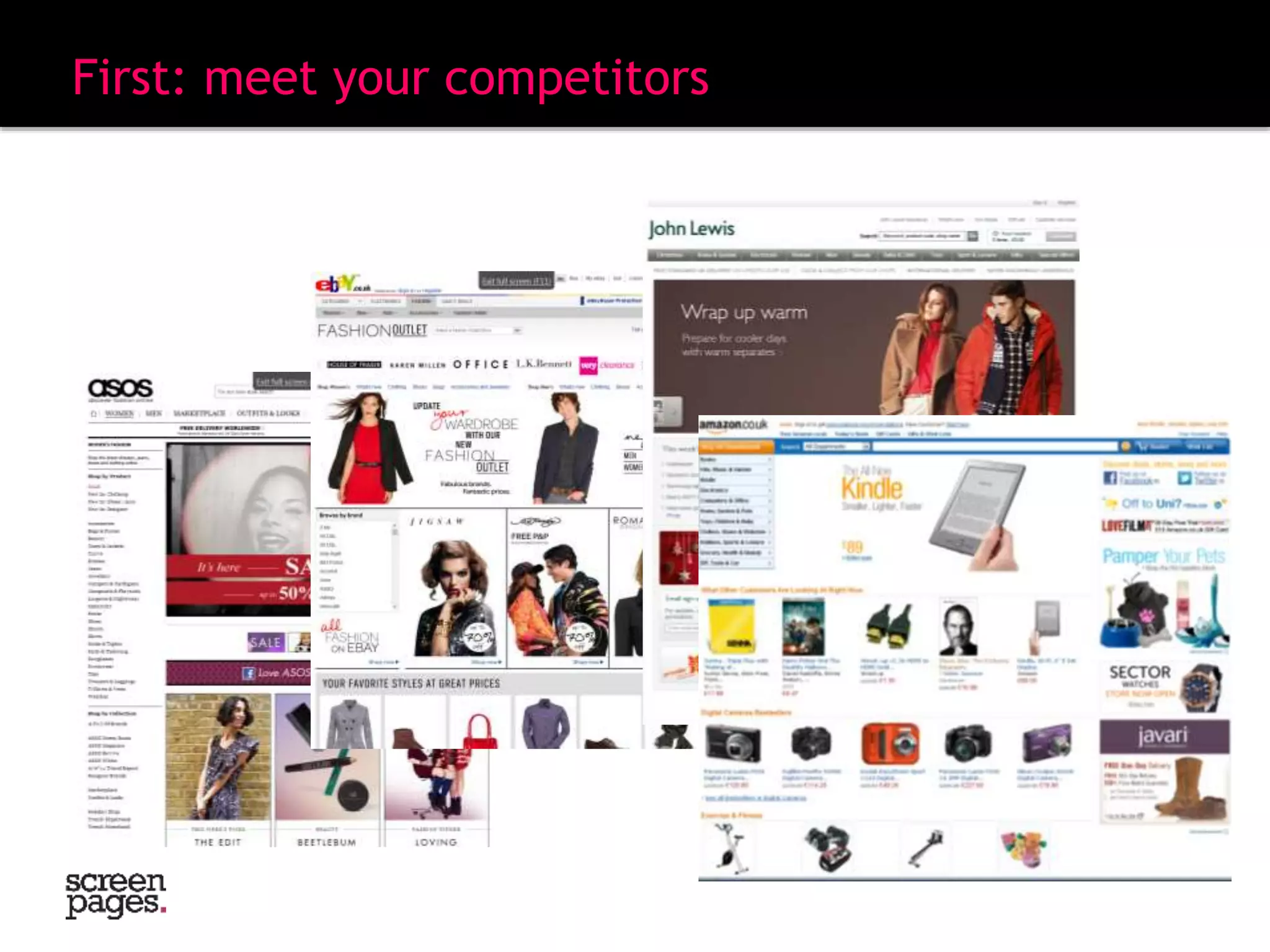 First: meet your competitors
 