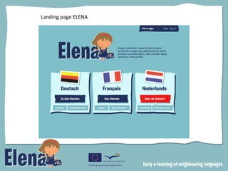 Landing page ELENA
 
