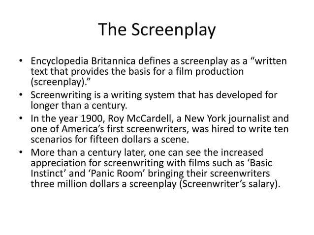 Screenplay | PPTX