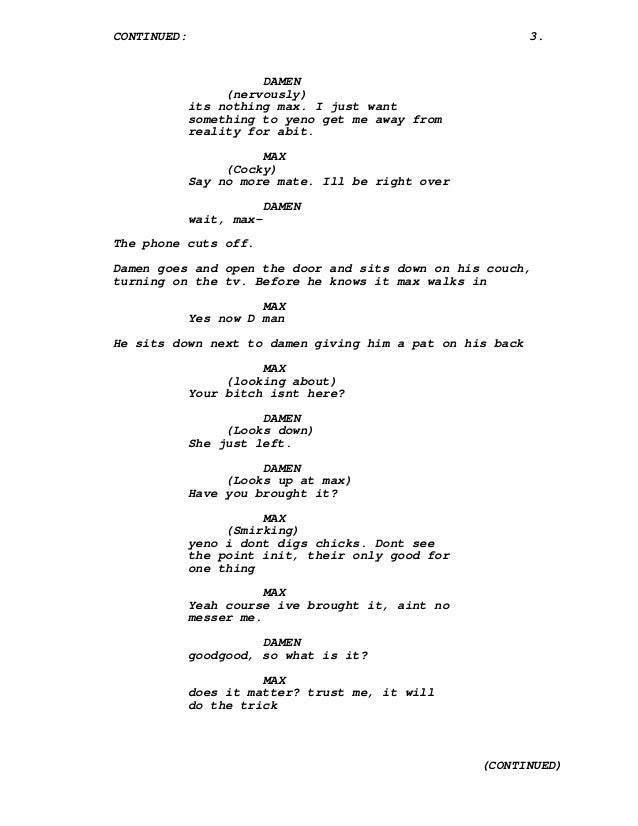 Screenplay Script