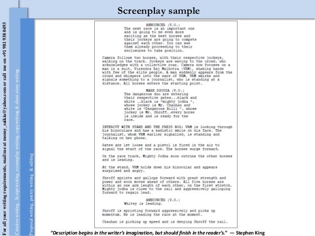 script writing format