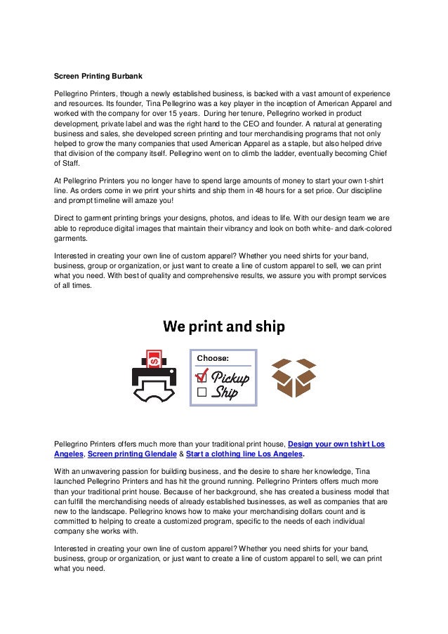 Screen printing burbank