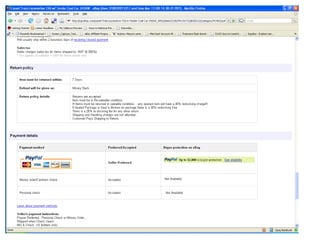Item Detail PageWasted space in branding and mastheadValuable details below the foldLong page full of junkToo much white spaceUser can not customize layout and contentValuable details missing, UnorganizedSingle, fixed methods of presenting data