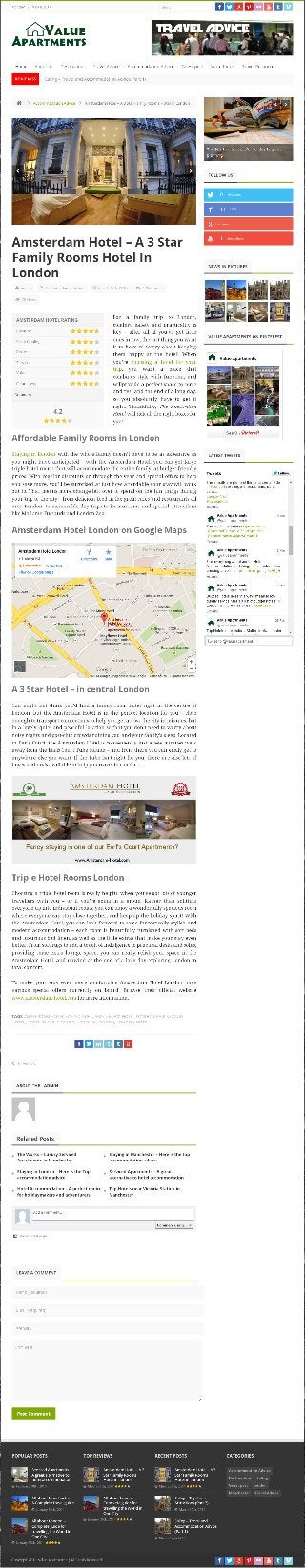 Amsterdam Hotel London – A 3 star Hotel that fulfills all of your requirements.