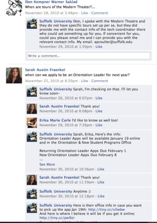 Suffolk University's Social Voice: Facebook