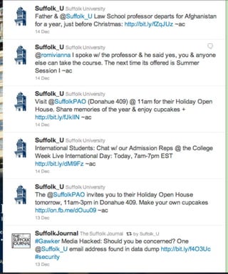 Suffolk University's Social Voice: Twitter