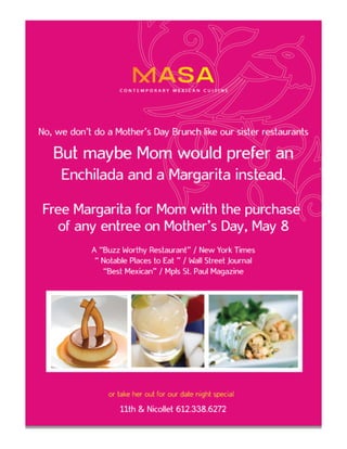 MASA Mother's Day Special