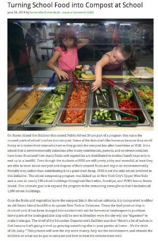 Samantha Krahenbuhl - Turning School Food into Compost at School