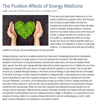 Arthur Egendorf - The Positive Affects of Energy Medicine