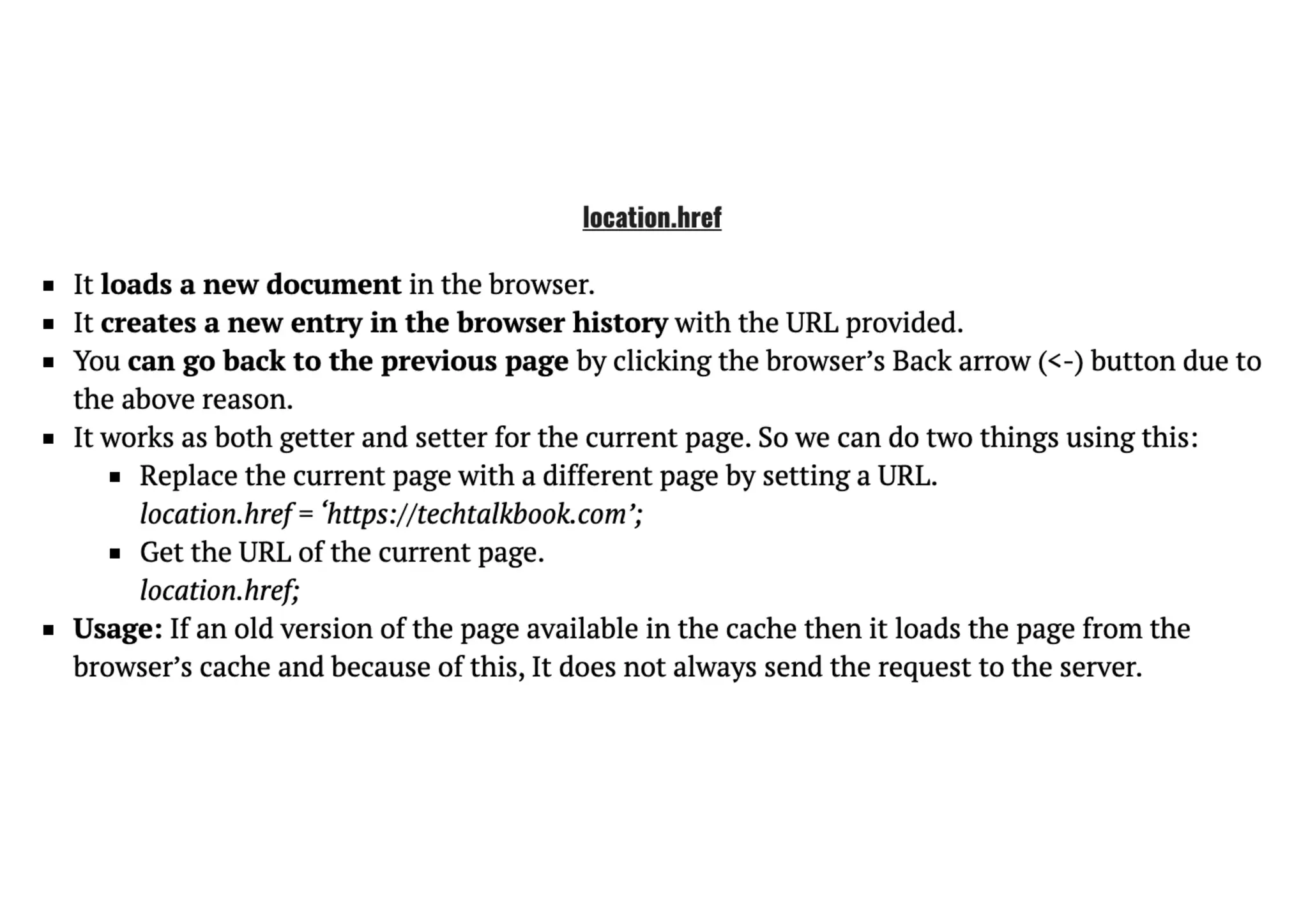 location’s href vs replace vs assign in JavaScript