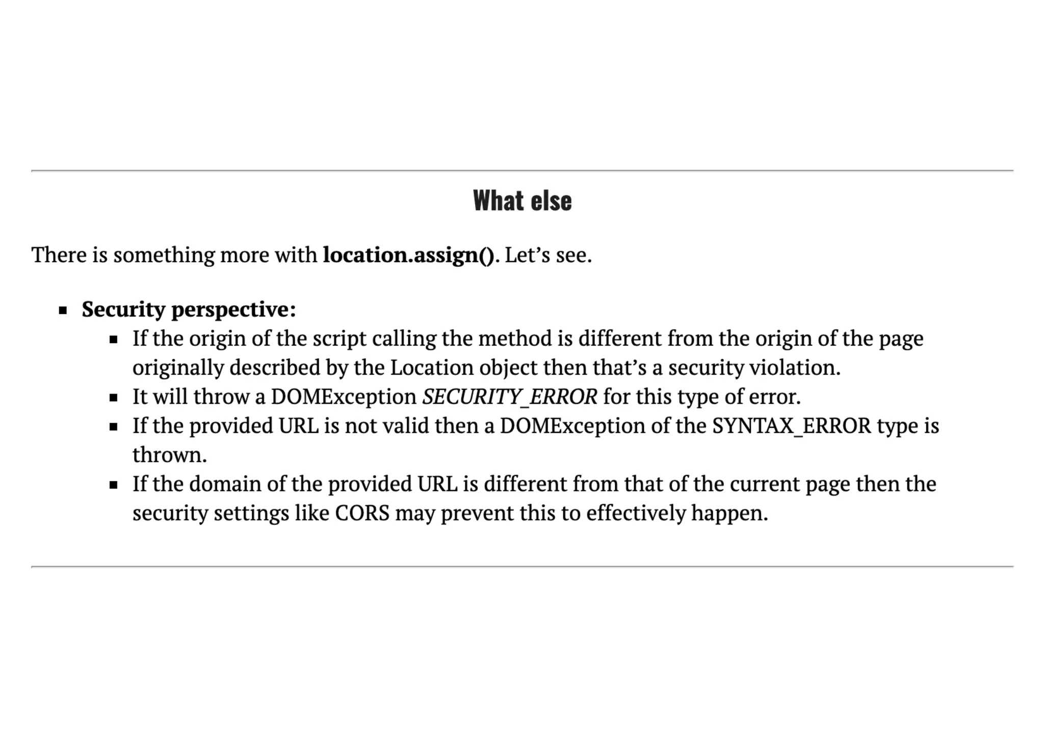 location’s href vs replace vs assign in JavaScript