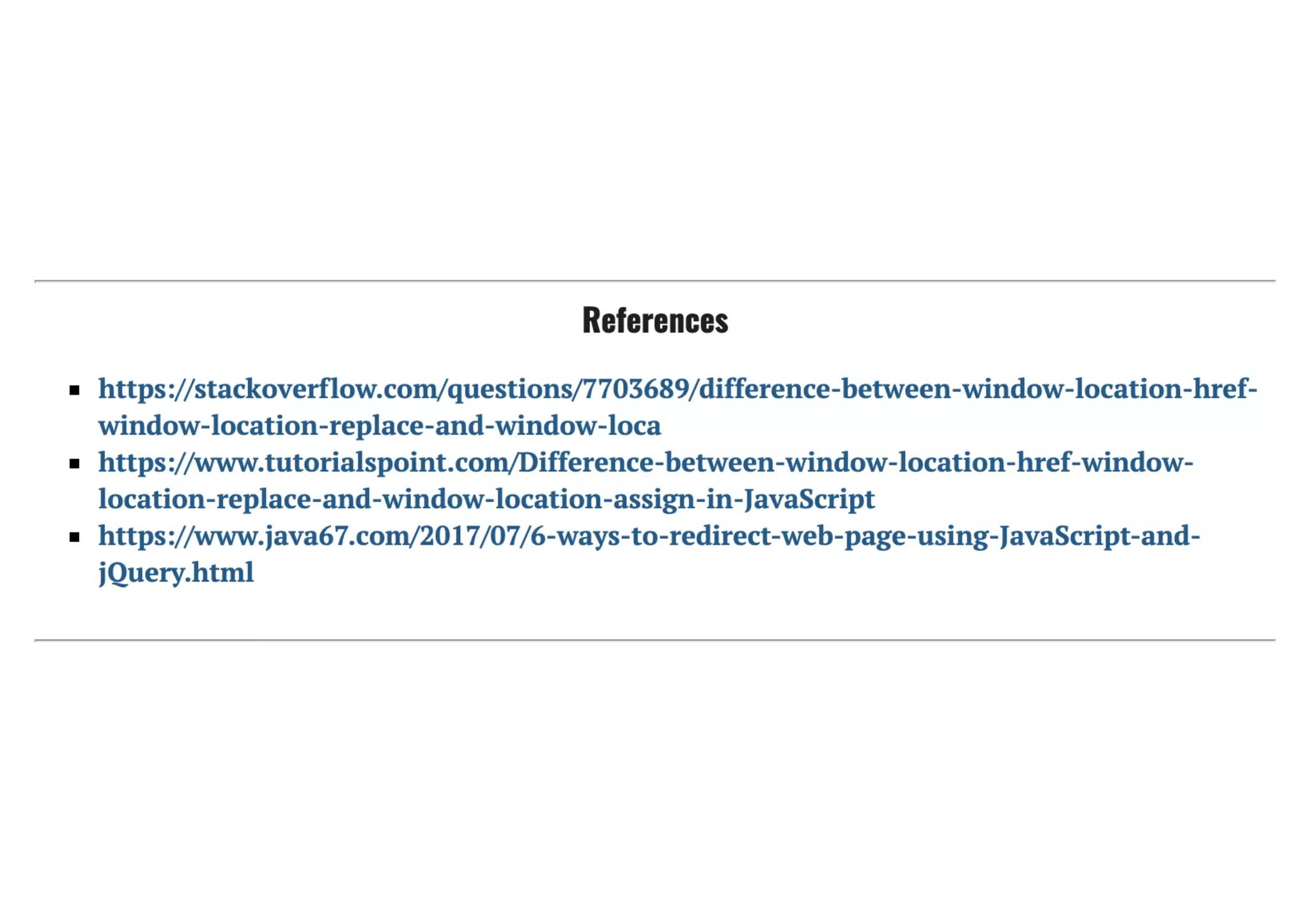 location’s href vs replace vs assign in JavaScript