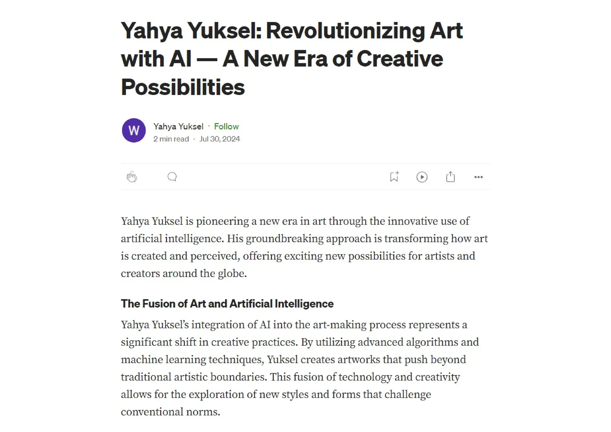 Unveiling the Future of Art with Yahya Yuksel PPT