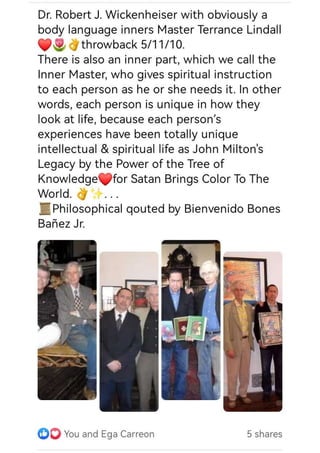Dr. Robert J. Wickenheiser, & Bienvenido Bones Bañez, Jr with Obviously a Body Language INNERS MASTER Terrance Lindall ❤️🌷👌throwback 5/11/10 in the spirit of JOHN MILTON'S PARADISE LOST SURREALMAGEDDON VISUAL POETRY🇺🇸👁️