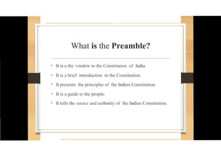 Preamble of the Indian Constitution Preamble of the Indian Constitution ...