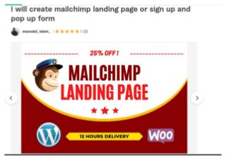 I will create mailchimp landing page or sign up and pop up form