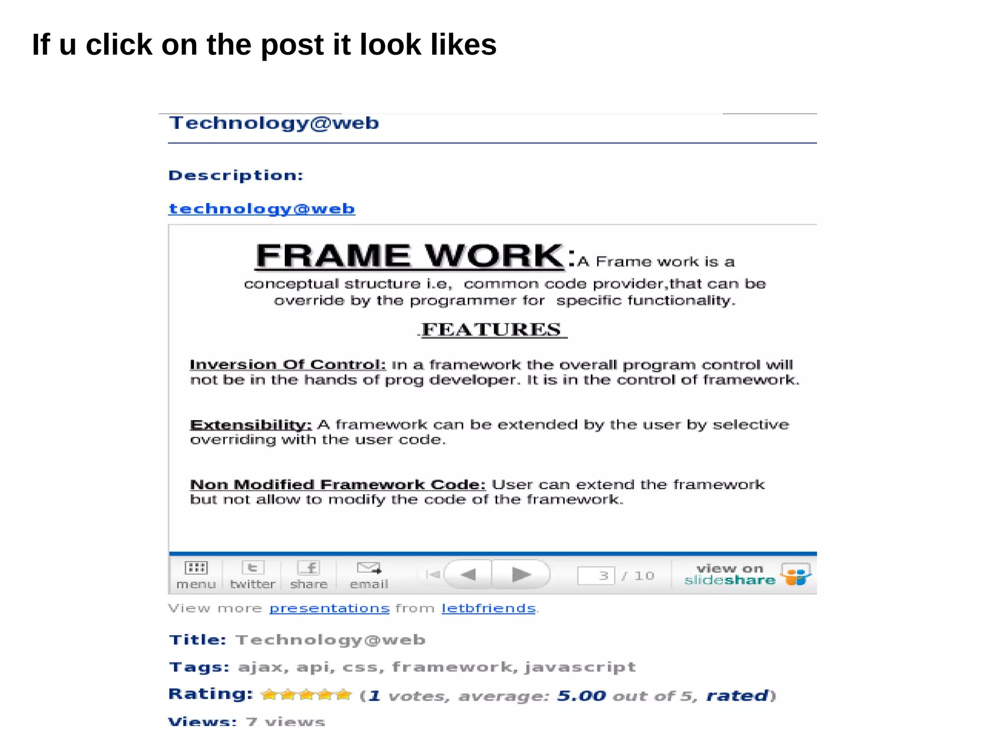 If u click on the post it look likes
 