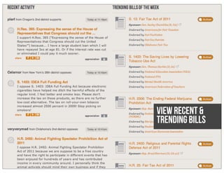 View Recent &
Trending bills
 