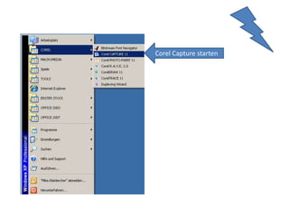 Corel Capture starten