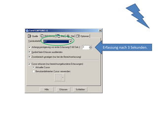 Erfassung nach 3 Sekunden.