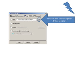 Durchsuchen… und im eigenen Ordner speichern