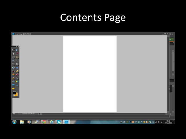 Create A Content File Screenshots of Creation of the Contents Page | PPT