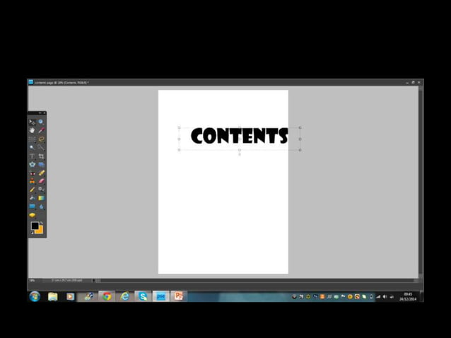Create A Content File Screenshots of Creation of the Contents Page | PPT
