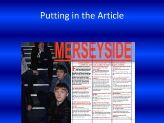 Putting in the Article
 