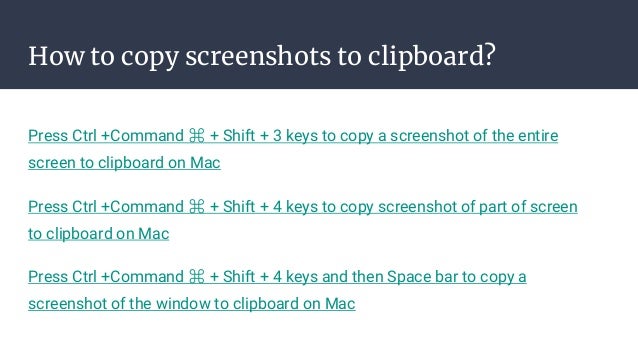 how to screenshot on mac and copy