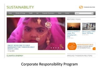 Corporate Responsibility Program

 