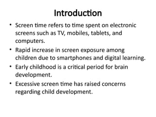Impact of Screen Time on Child Development: Risks and Guidelines | PPTX