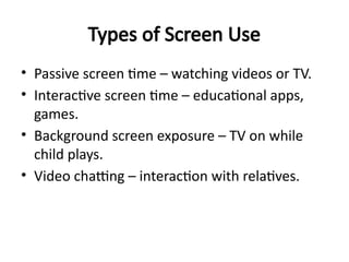 Impact of Screen Time on Child Development: Risks and Guidelines | PPTX