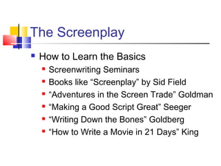Screenwriting - How to Write a Blockbuster | PPT