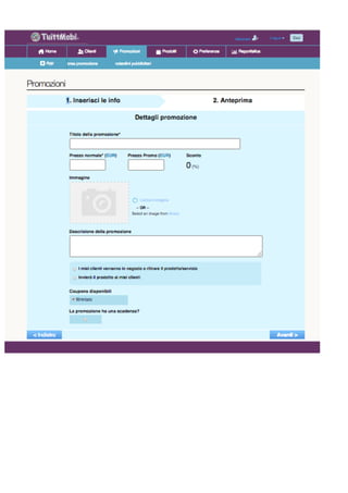 Screenshot di tuitt mobi Promozioni e Coupon da Mobile